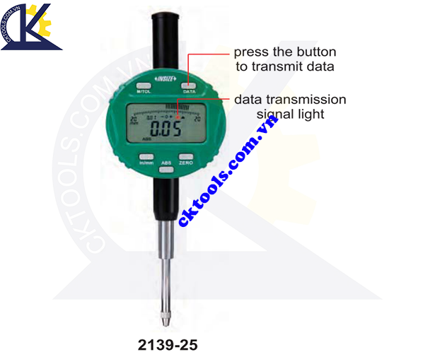 Đồng hồ đo lỗ  INSIZE   2139-25 , DIGITAL INDICATORS (WITH TRANSMIT BUTTON AND LIGHT  ) 2139-25
