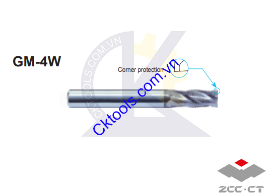 Dao phay  ZCCCT  dòng   GM-4W-D6.0 , GM-4W-D7.0 , GM-4W-D8.0 , Dao phay  ngón hợp kim  ZCC.CT GM-4W-D6.0 , GM-4W-D7.0 , GM-4W-D8.0 