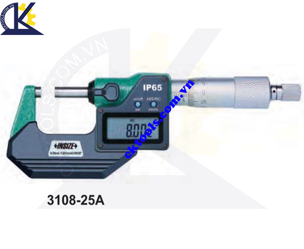 Panme điện tử  INSIZE  3108-25A  ,  WATERPROOF  DIGITAL  OUTSIDE  MICROMETERS (WITHOUT  DATA OUTPUT )   3108-25A 