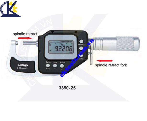 Panme điện tử   INSIZE  3350-25  ,   HIGH PRECISION DIGITAL MICROMETERS/SNAP GAGES  3350-25 