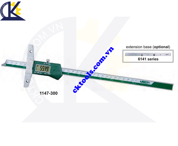 Thước đo sâu điện tử  INSIZE  1147-300 ,   DIGITAL DEPTH GAGES  WITH MOUNTING HOLES FOR EXTENSION BASE  1147-300 