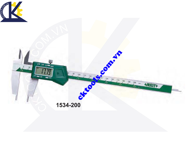 Thước kẹp điện tử đo rãnh INSIZE  1534-200 ,  DIGITAL CALIPERS  WITH POSITIONING SURFACES  1534-200