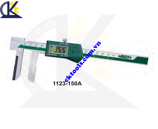 Thước kẹp điện tử đo rãnh INSIZE  1123-150A  ,  DIGITAL  INSIDE KNIFE- EDGE  CALIPERS 1123-150A