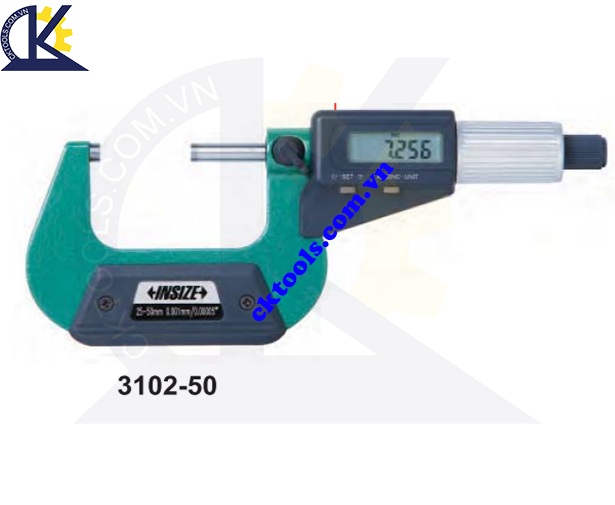 Panme điện tử  INSIZE  3102-50 ,  DIGITAL  OUTSIDE  MICROMETERS (BASIC TYPE , WITH  DATA OUTPUT )   3102-50